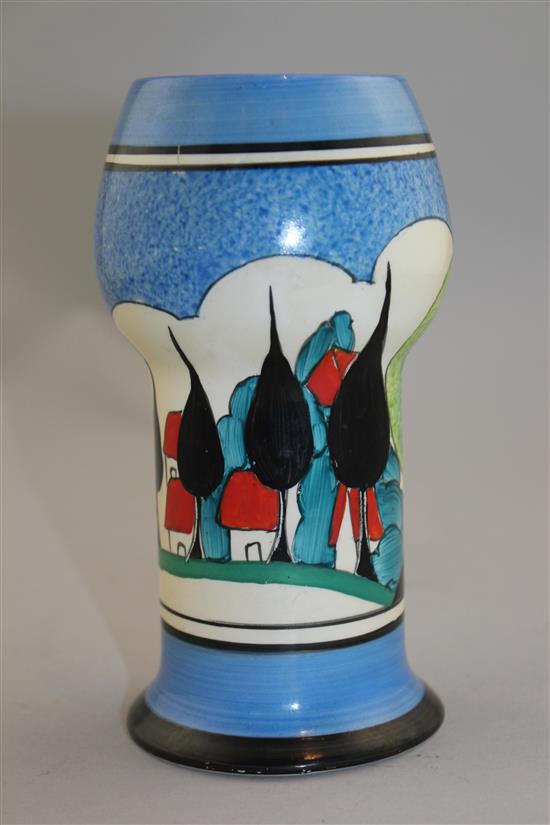 A rare Clarice Cliff May Avenue pattern shape 268 vase, c.1933, 15cm